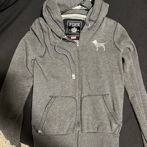 VS PINK - gray jacket with rhinestones